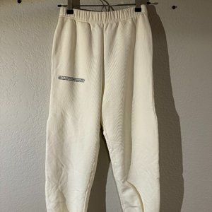 Pangaia Ivory Heavyweight Track Pants - Size Small